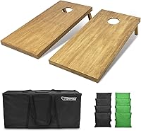 Vista 81 de GoSports 4 ft x 2 ft Regulation Size Wooden Cornhole Boards Set with Light Brown Finish - Includes Carrying Case and Bean Bags