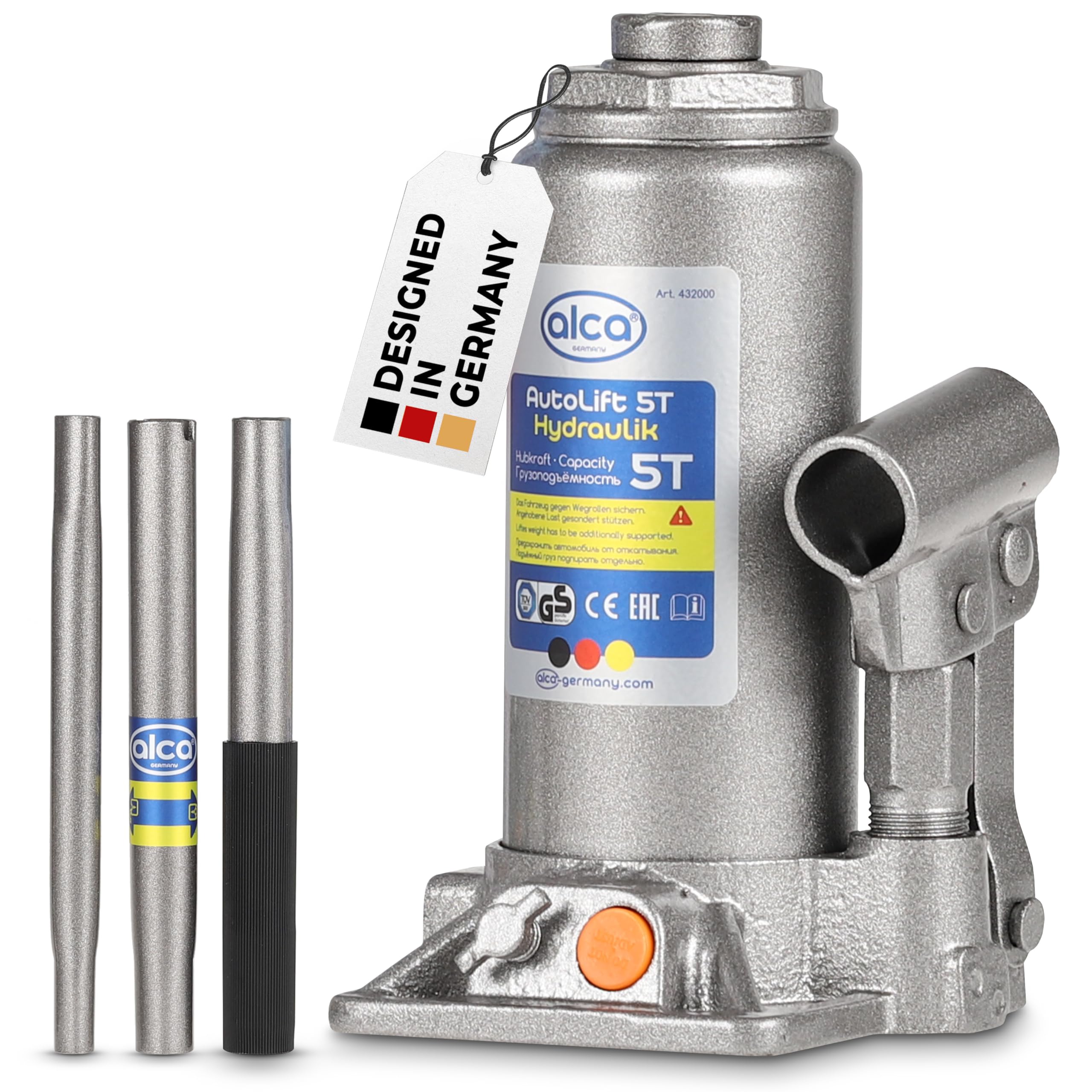 alca 432000 Cric Idraulico con Portata da 5 tonnellate