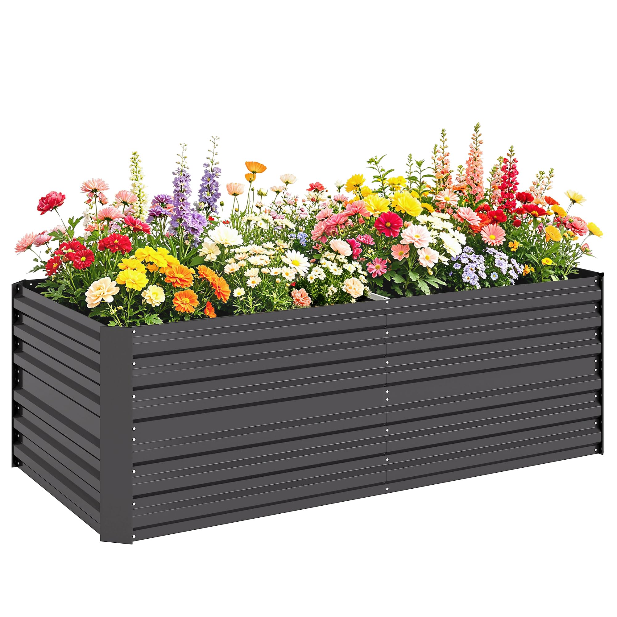 Outsunny Galvanized Raised Garden Bed Kit