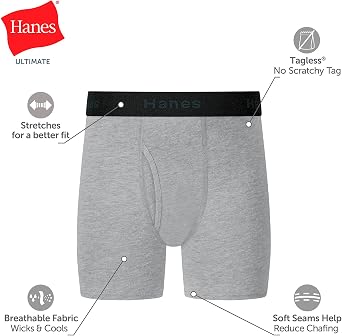 Hanes Boys' Underwear Boxer Briefs Or Briefs Pack, 8 Or 12 Pack, Cotton Stretch Underwear for Boys & Toddler Boys