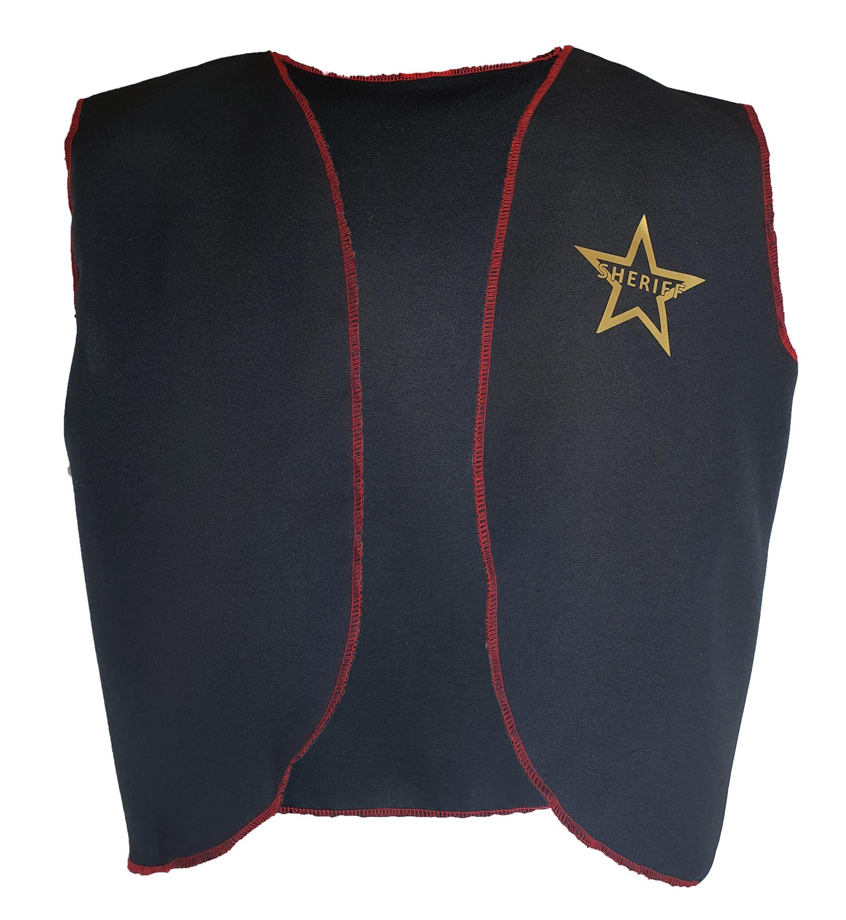 The Dragons Den Unisex Multicoloured Adults Cowboy Cowgirl Wild West Sheriff Lawmaker Waistcoat Fancy Dress [L-Xl]