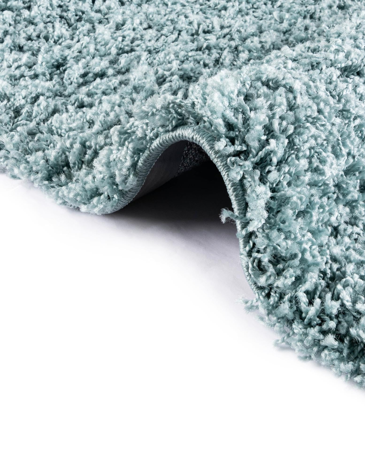 Unique Loom Solid Shag Collection Tapis décoratif (1,2 x 1,8 m, Bleu Ardoise Clair)