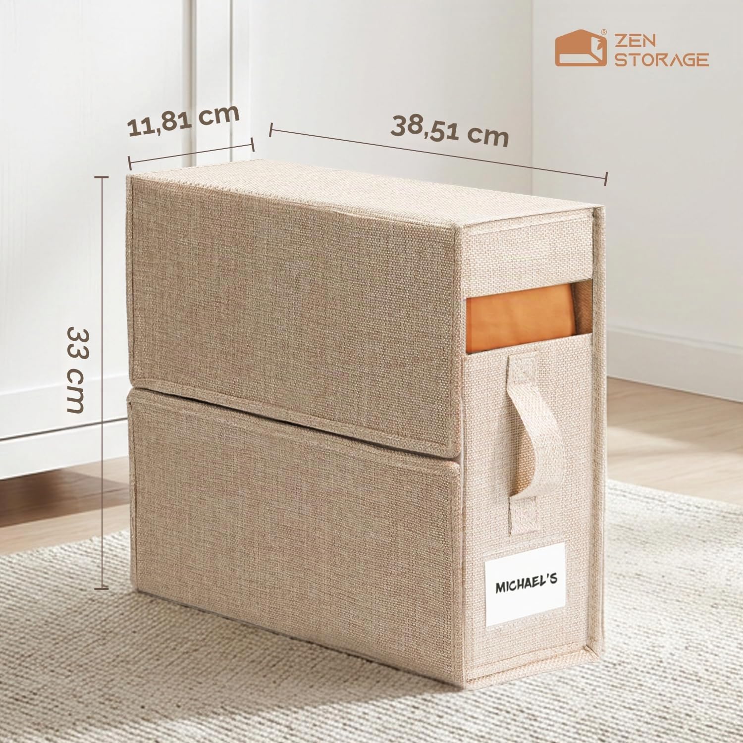 Bettwäsche-Organizer 6er-Set für den Kleiderschrank, Beige