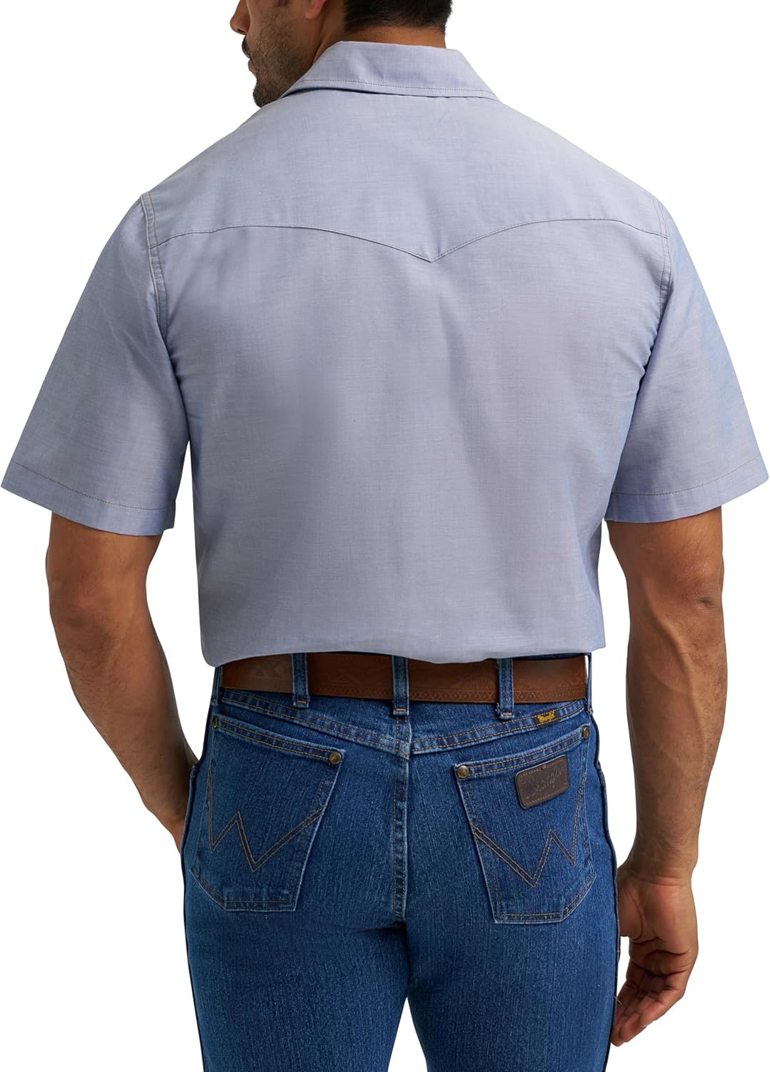 Wrangler Denim Short Sleeve Snap Shirt - Image 2