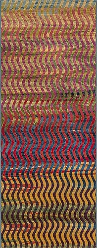 Miniatura 2 de Unique Loom Outdoor Modern Collection - Alfombra ondulada (2 pies 7 pulgadas x 7 pies 1 pulgada, multicolor, beige)