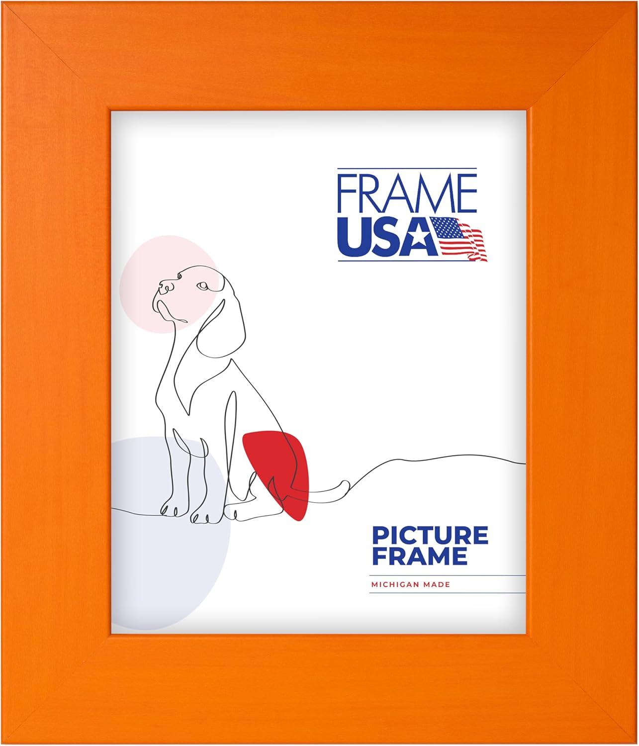 Frame USA 20x26 Picture Frame, Orange, Colori Large Series, Wall Hanging Frame with High Clarity Plexiglass