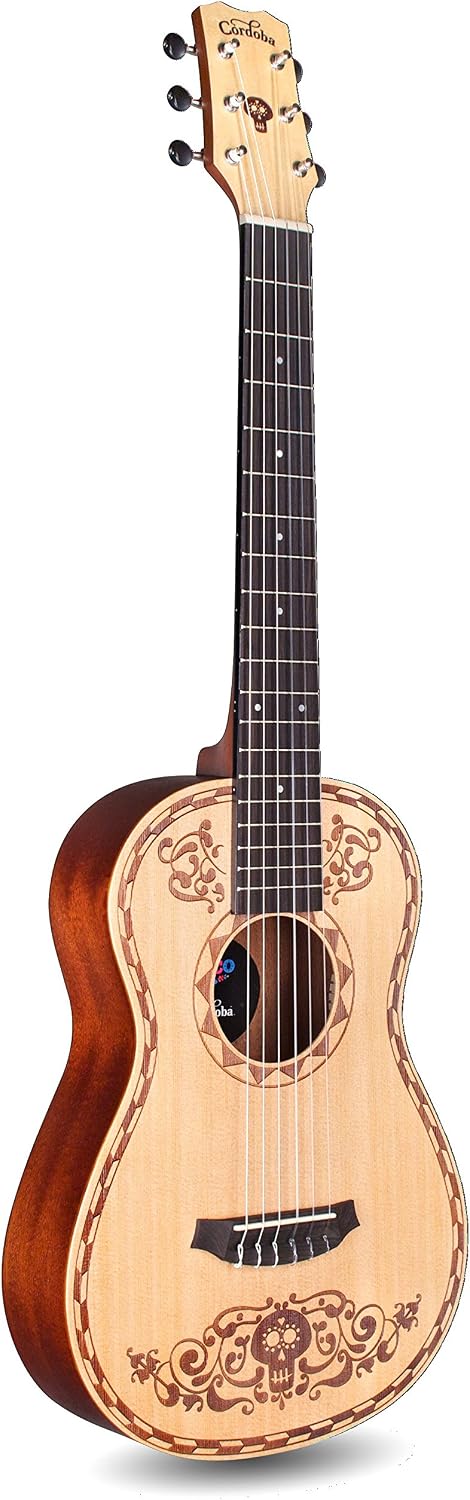 Amazon.com: Cordoba Guitars Coco x Cordoba Mini Guitar SP/MH W/B Disney/Pixar  Mini Spruce Guitarra acústica : Instrumentos Musicales
