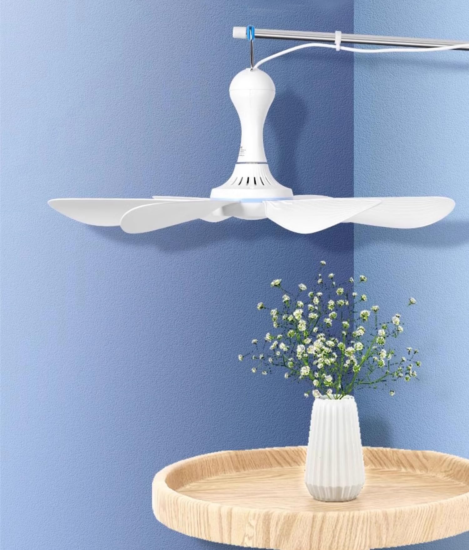 Ventiladores de Techo con Mando a Distancia 6 Aspas 4 Velocidades Temporizador Hasta 12h Ventilador Techo Pequeño Silencioso
