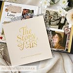 Lanpn Couples Self Adhesive Photo Album, Small Size Linen Photos Books DIY Stick Sticky Magnetic Pages holds 4x6 5x7 A5 Picture for Valentine Wedding Anniversary Newlywed (20 Sheets/40 Pages, Beige)