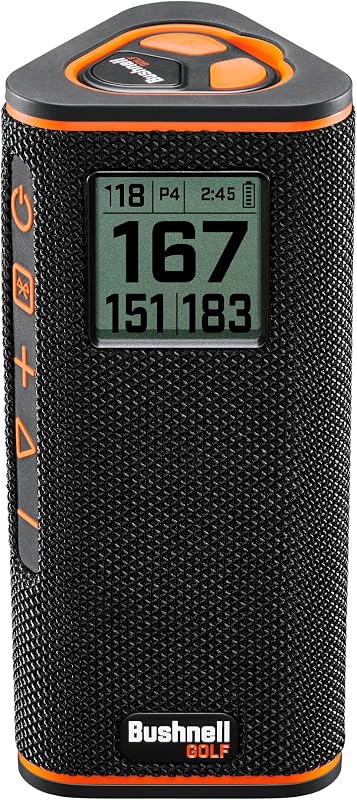 Bushnell Golf Wingman View Golf Speaker | GPS Audible & Visual Distances, Hazard Detection, Remote Control, Magnetic Cart Mount