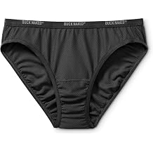Duluth Trading Co. Women's Buck Naked High Cut, Moisture-Wicking Underwear, Black, XLG