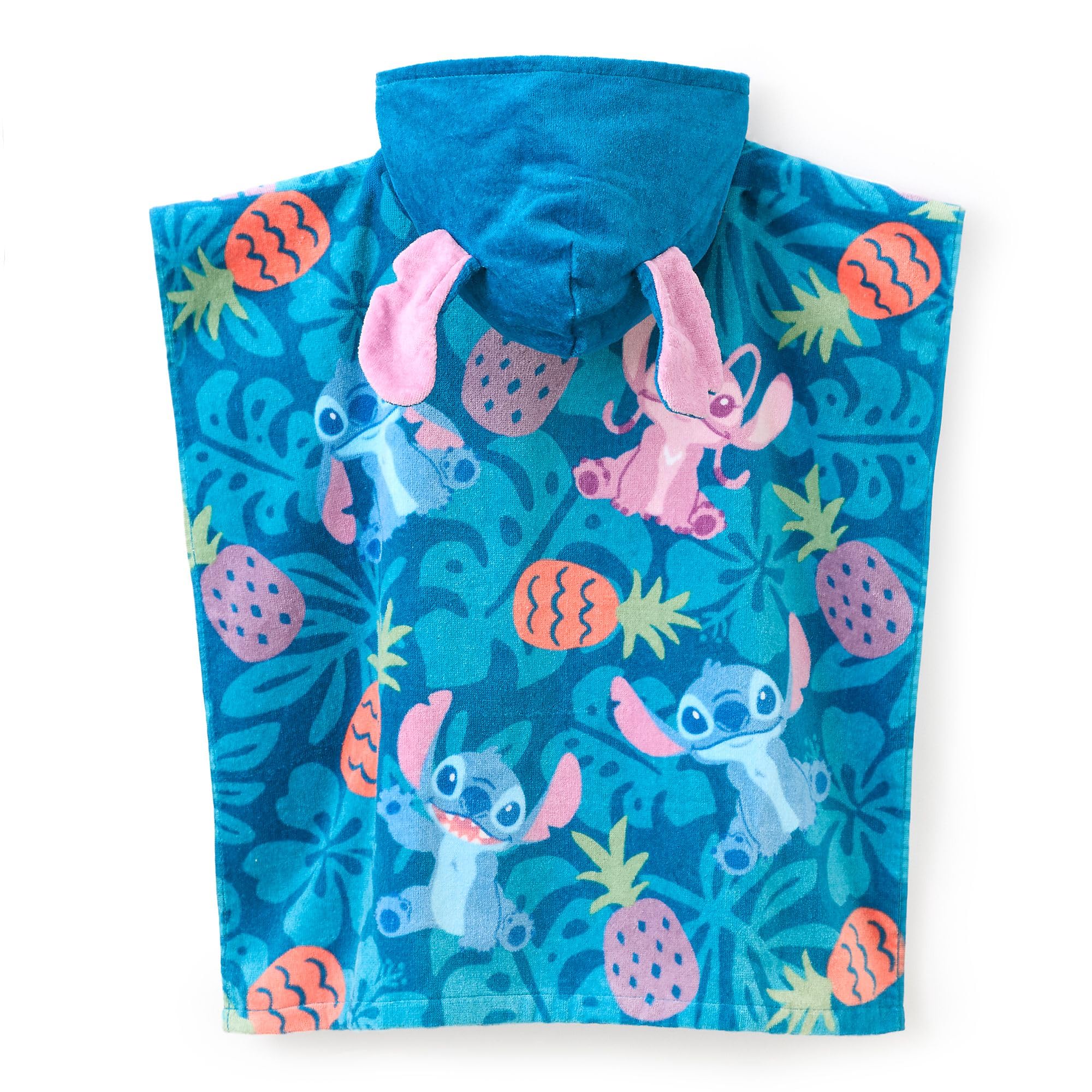 Disney Store Official, Lilo y Stitch, Stitch y Ángel, Toalla de Playa con Capucha Infantil, 120 נ60 cm, diseño de algodón