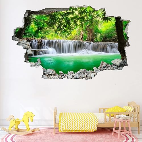 Miniatura 41 de Calcomanía de pared de animales, tatuaje de pared 3D de tiburón destrozado, removible, calcomanías de pared para habitación, calcomanías