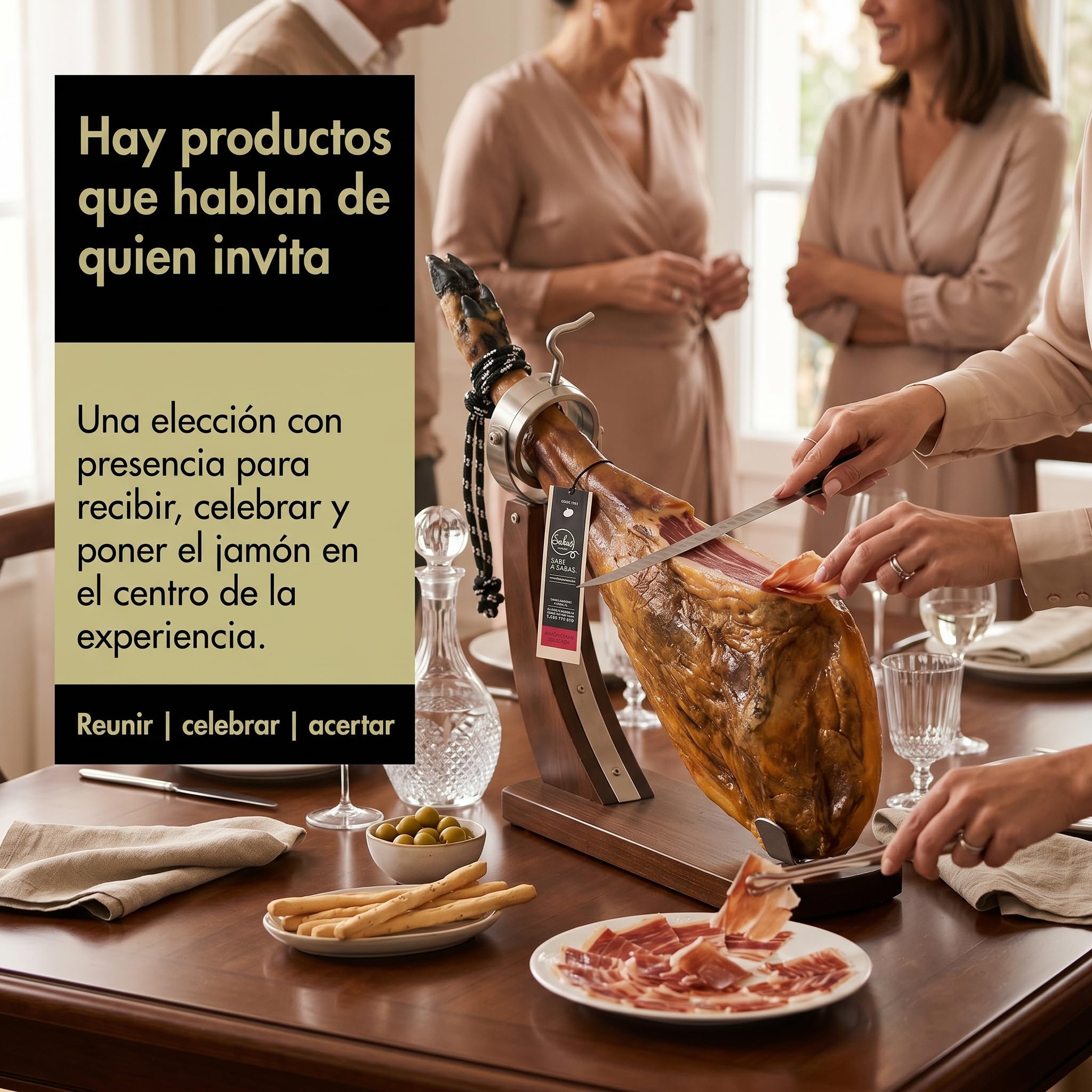 Jamon Duroc Gran Seleccion Curado 24 Meses Pieza Entera con Hueso 7 kg | Peso aproximado de siete kilos, secado lento en bodega, sin sulfitos declarados; para regalo, hosteleria, Navidad y eventos