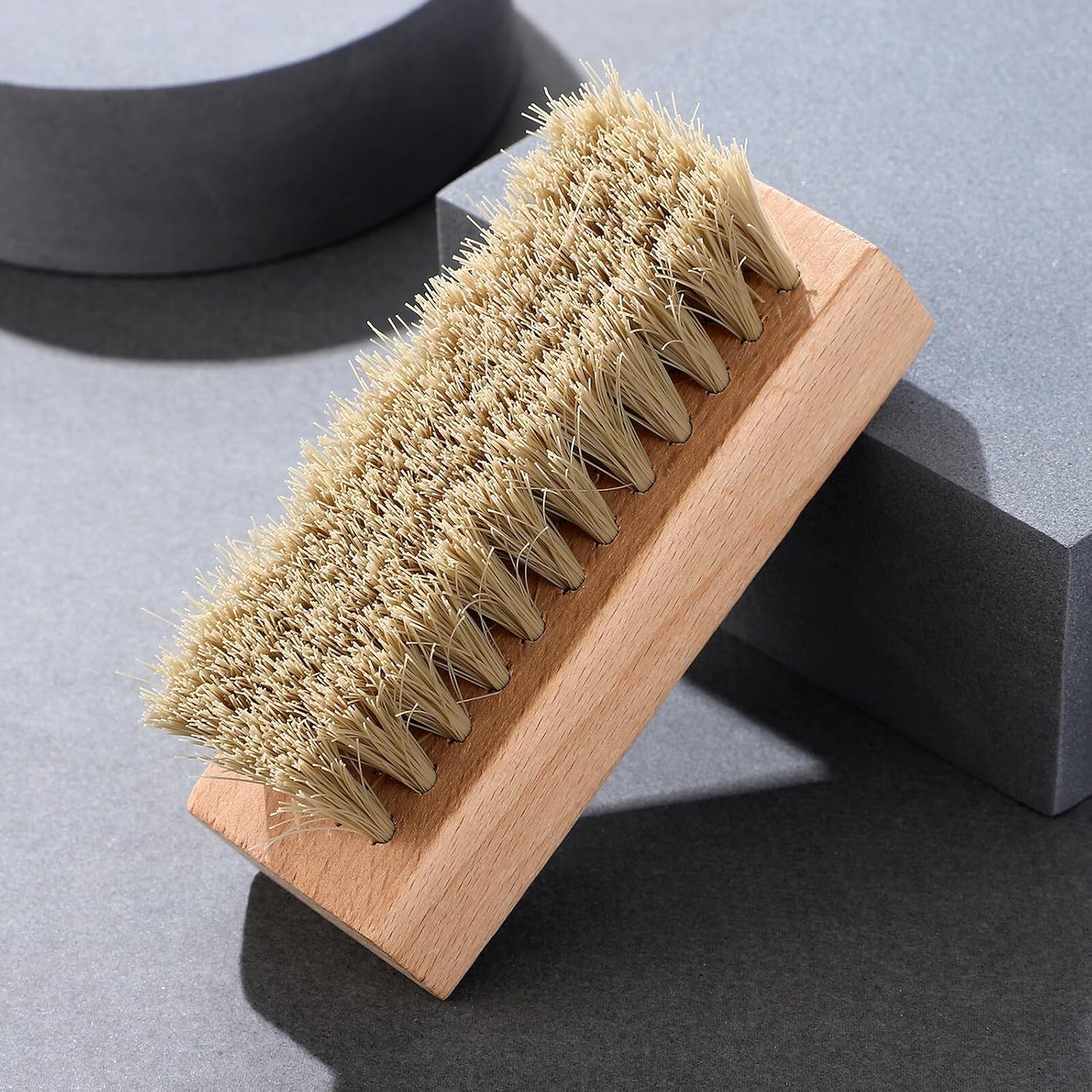 SUPVOX 10pcs Shoe Brush Set with Natural Horsehair and Pp Bristles, Wooden Handle Leather and Suede Cleaner for Boot Polish and Mud Removal, Shoe Care Accessories for Travel and Daily Use