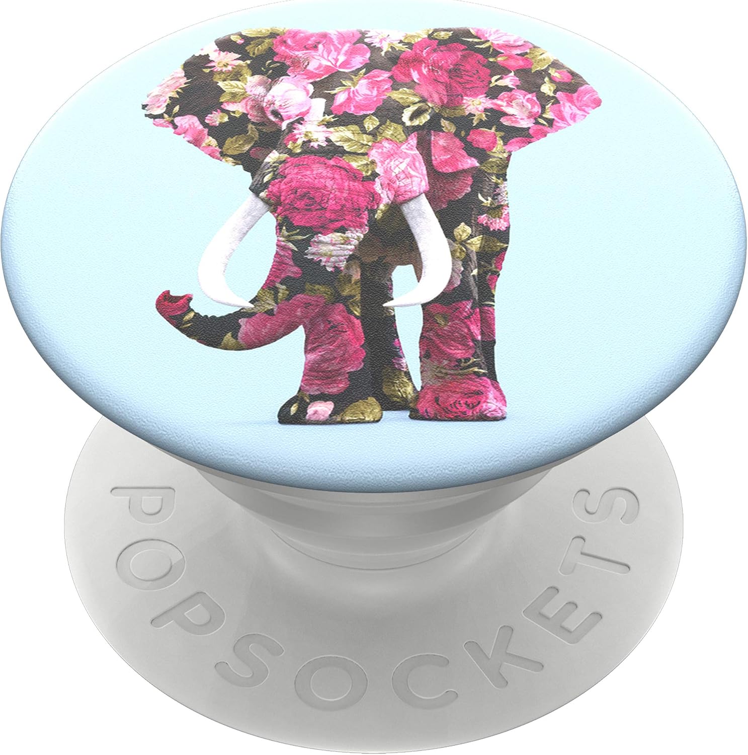 PopSockets PopGrip: Phone Grip and Phone Stand, Collapsible, Swappable Top, Safari Rose