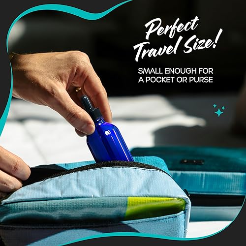 Miniatura 8 de Nevlers Paquete de 48 botellas con cuentagotas de vidrio azul cobalto de 2 onzas, botellas de tintura a prueba de fugas con cuentagotas, envolturas