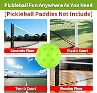 Vista 6 de 46122050100 pcs Pickleball Balls,40 Hole Indoor Pickleball Balls,8mm Precision Drilled-Spaced Pickle Ball Set-Profession Plastic Ball for