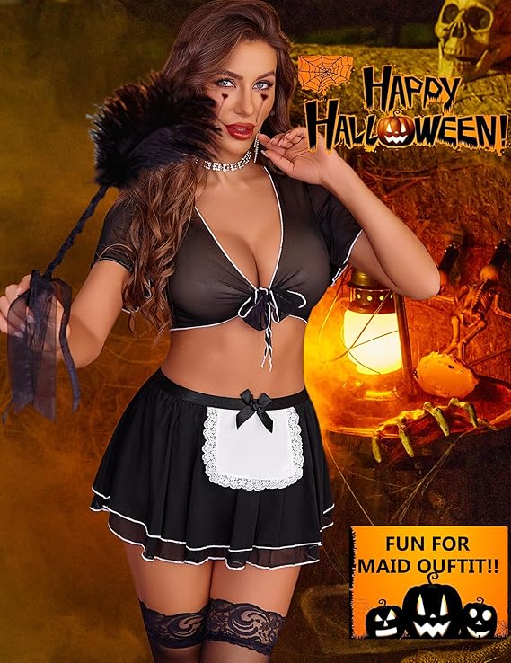 Avidlove Cosplay Lingerie Set Sexy Maid Halloween Costume