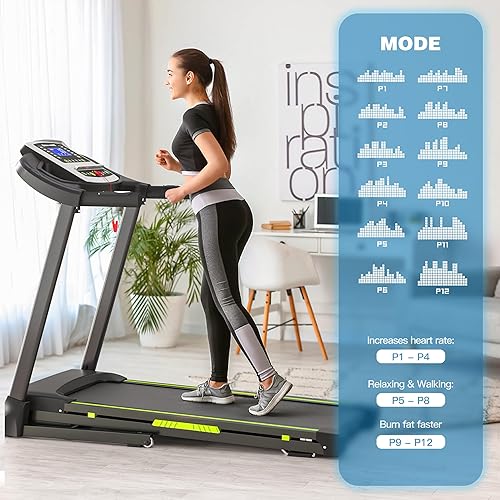 Miniatura 8 de Folding Treadmills for HomeOffice-3.5 HP 330lbs Weight Capacity Portable Electric Foldable Treadmill Walking Pad-Running Exercise Walk Machine Heavy