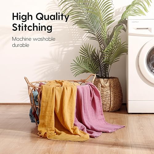 Miniatura 5 de Receiving Blankets, 47 * 47 Inch Swaddle Blankets for Girls and Boys, Soft and Lightweight Baby Blanket for Newborns, Set of 4, Sunset Series