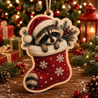 Jimothy Wooden Ornament, Viral Seattle Raccoon Christmas Decor - Christmas Tree Hanging Ornamment 2