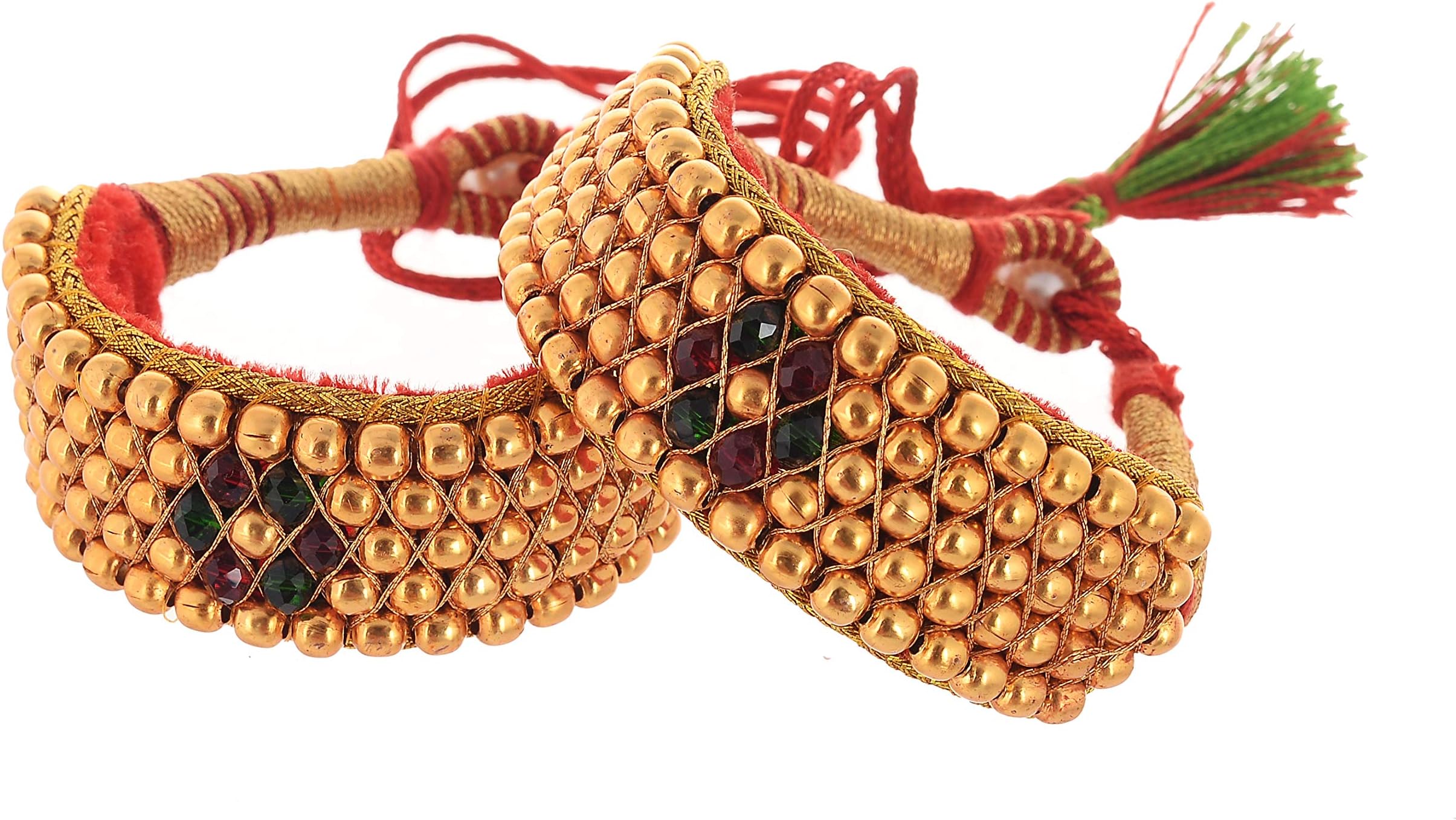 Women's Traditional Gold Plated Royal Rajasthani Look Pochi Armlet Kada | Bajuband Armlet | Bangles Set for Girls & Women