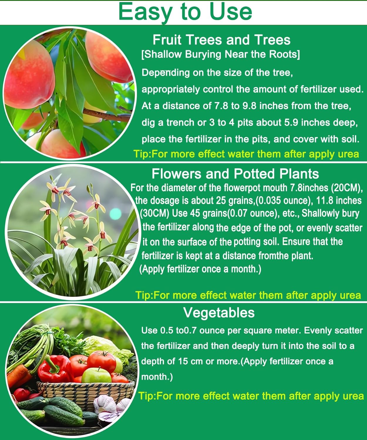 5.9LB Prilled Urea Fertilizer 46-0-0 Nitrogen Bloom Booster Plant Food for Indoor/Outdoor Plants and Flower Gardens - Fruit to Stimulate Growth and Deep Green Color