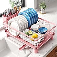 Vista 16 de SNTD Escurridor de Platos - Escurridor de Platos Pequeño para Encimera de Cocina, Escurridor de Platos de Acero Inoxidable con Soporte para Negro