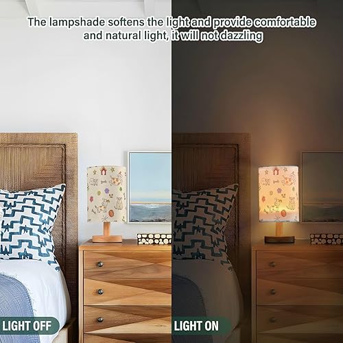 Miniatura 5 de Table Lamp Bed Lamp Aesthetic Cartoon Cute Kawaii Dogs Yellow Night Lights for Kids Dresser para lampara de mesa
