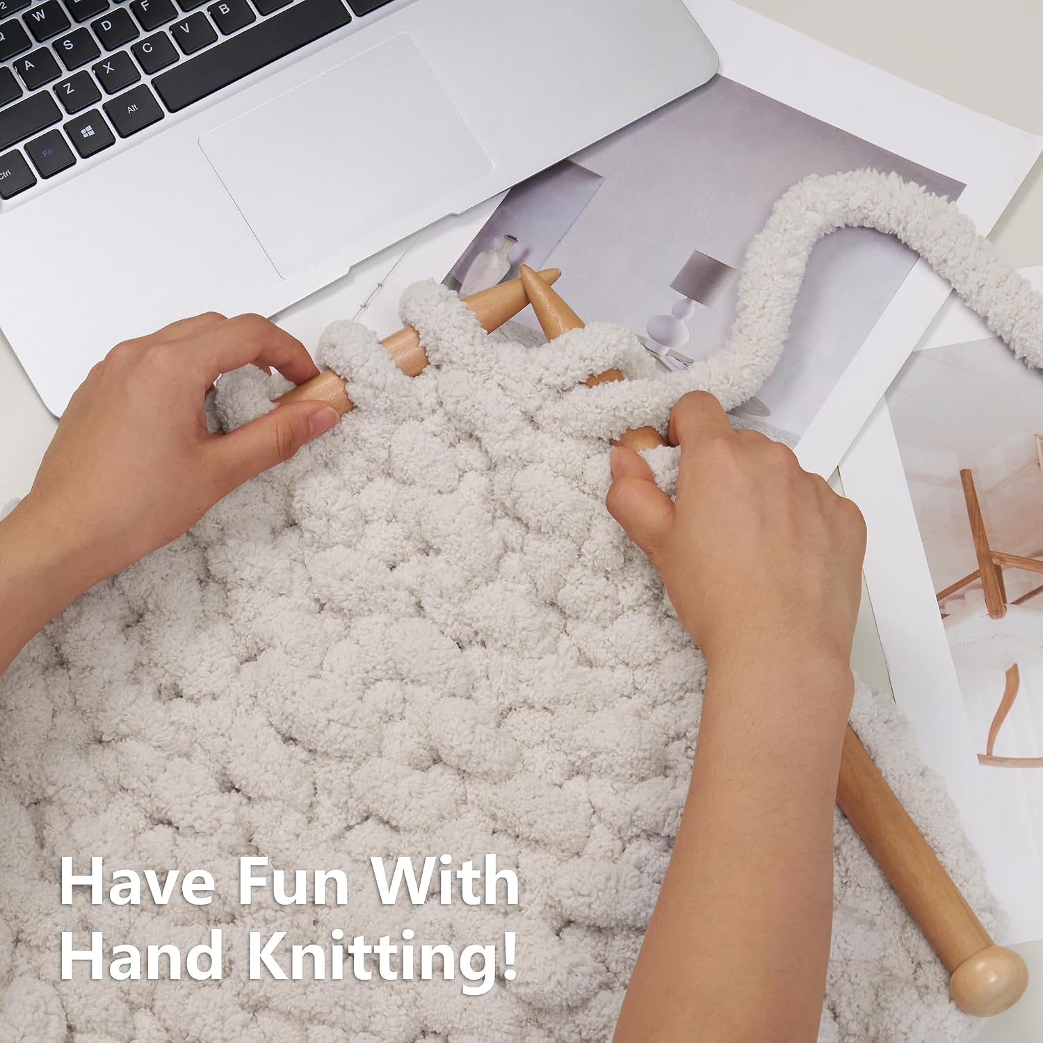 Cozyful Chunky Yarn, Chenille for Hand Knitting - Image 5