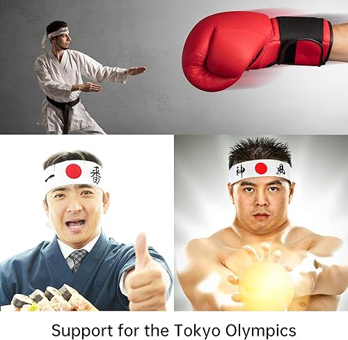 Miniatura 10 de 5Chaos Diadema reversible de guerrero, Bushido Hachimaki para karate, Halloween, sushi