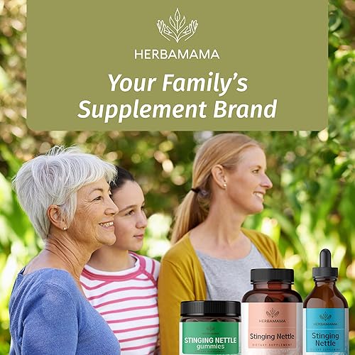 Miniatura 8 de HERBAMAMA Cápsulas de ortiga picante, 1200 mg de extracto de raíz de ortiga para apoyo del tracto urinario, vegano, sin OMG, suplemento Urtica Dioica
