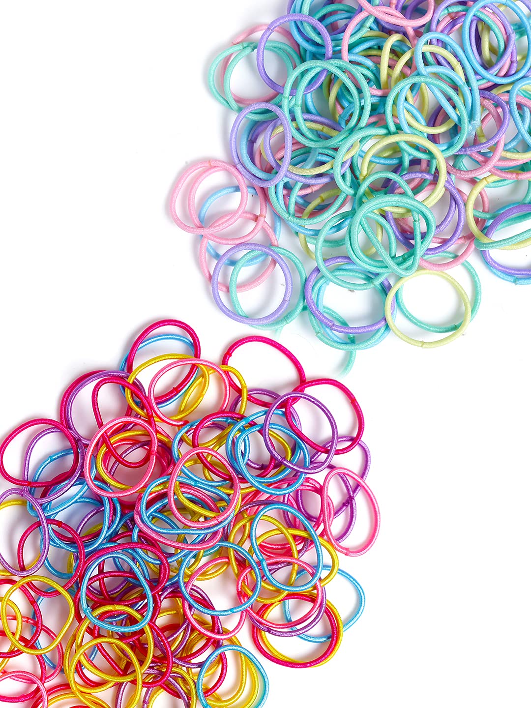 200 Pcs Hair Rubber Bands in Kitty Tin Storage Box