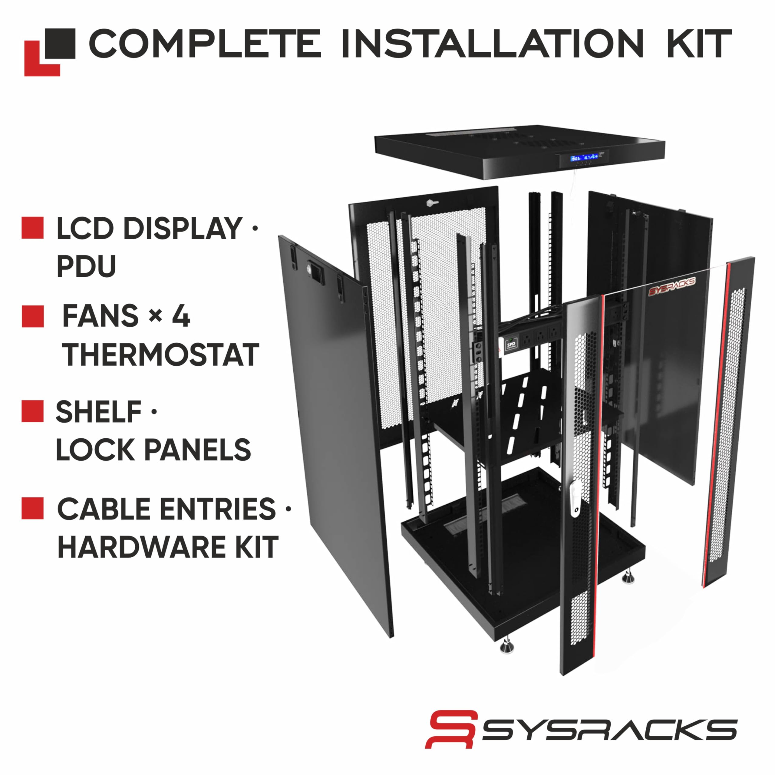 Sysracks Server Rack 32u Network Rack Sysracks - Server Rack - Locking Cabinet - Cabinet ...