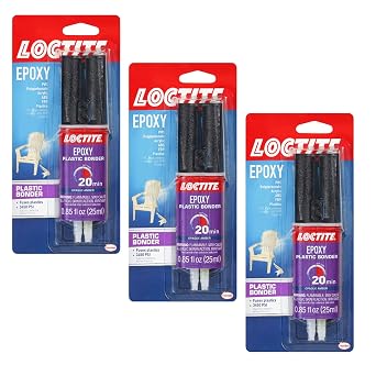 Loctite Epoxy Plastic Bonder 0.85-Fluid Ounce Syringe 1363118 - 3 Pack