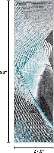 Vista 81 de SAFAVIEH Hollywood Collection - Alfombra decorativa de 2 pies 3 pulgadas x 4 pies, beige y azul, diseño moderno de mediados de siglo, no desprende