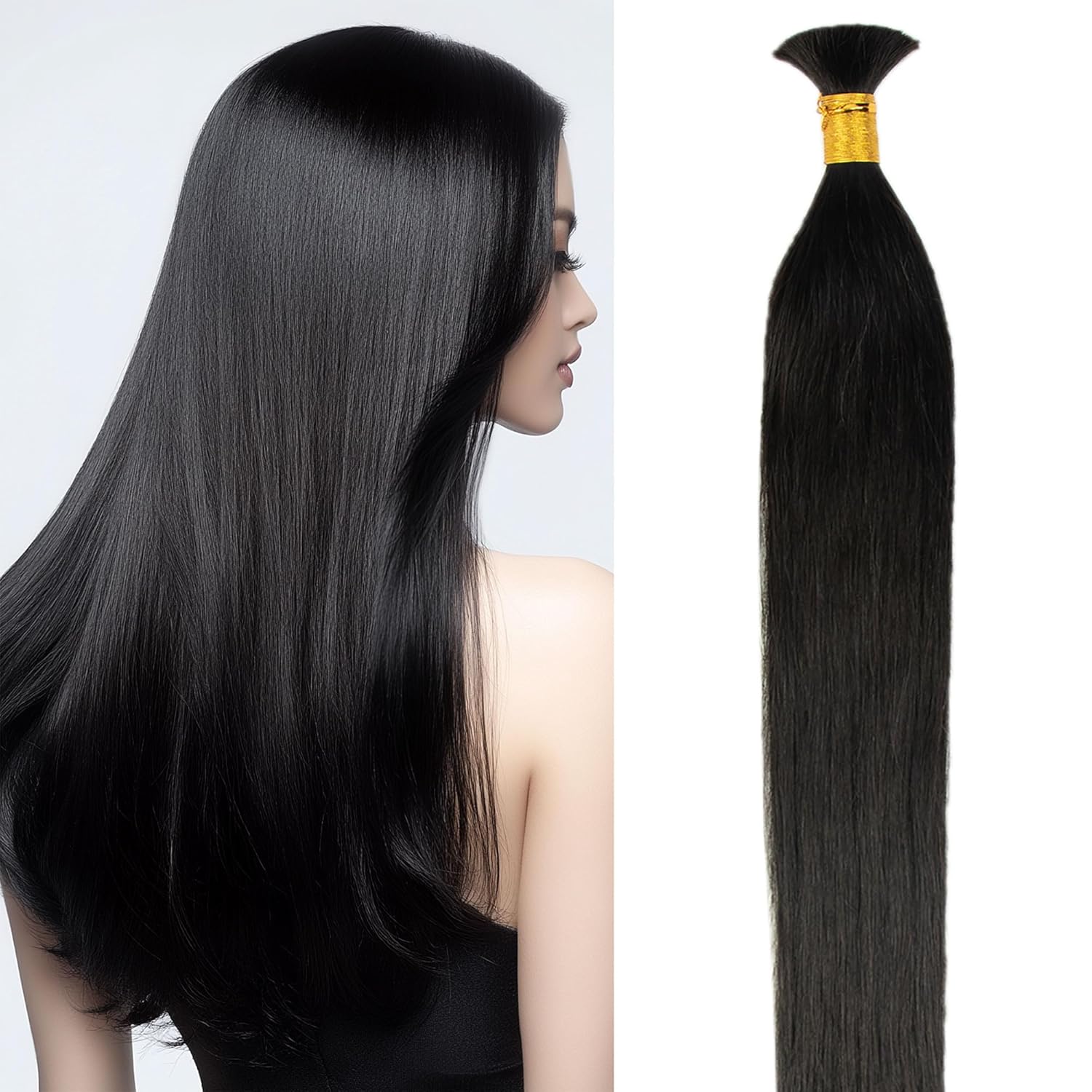 V Light Hair Extension Hair Bulk,18/20/22 inch 50g/pack Blonde/Black Virgin Remy v-light Hair Bundle for V Light Hair Extension Machine Tool Kit (Blonde, 18inch)