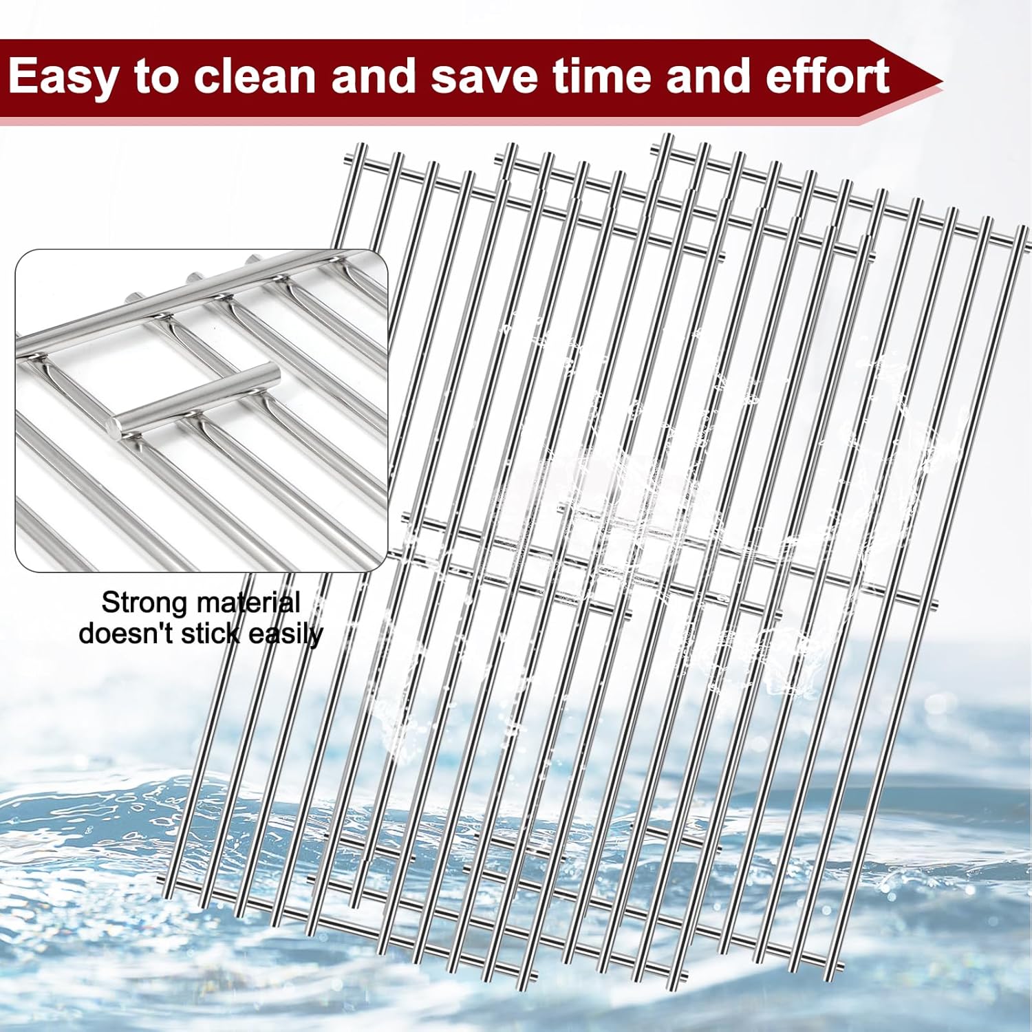 Hiorucet Grill Parts for Cuisinart Grill Parts GAS9556AS GAS9556ASO, Grill Grate Burner Tube Heat Plate for Cuisinart GAS9556AS Parts, Cuisinart Grill Replacement Parts, Cuisinart GAS9556AS Grates