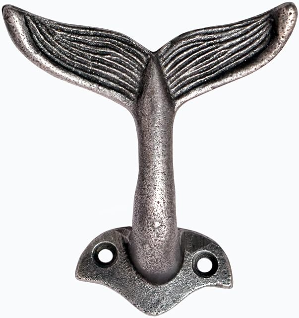 Fenzo Coat Hook Fish Tail / Whale fin Hook Heavy Duty Coat Hooks Wall Mounted, Coat Hook Fish Tail /Whale fin Prong Retro Utility Rustic Hooks for Coat, Scarf, Bag, Towel, Key, Cap, Cup