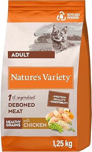 Nature’s Variety – Pienso para gatos adultos Nature’s Variety Healthy grains pollo. 1,25 Kg