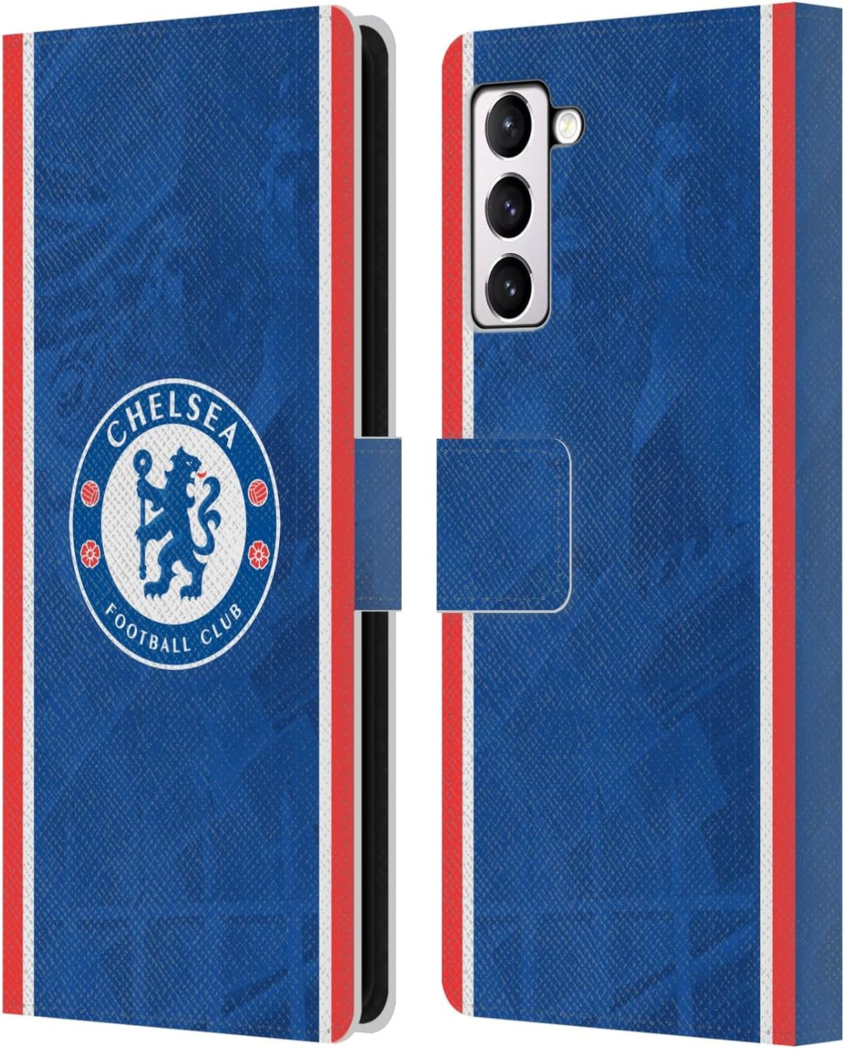 Head Case Designs Officially Licensed Chelsea Football Club Home 2025/26 Kit Leather Flip Case Compatible with Samsung Galaxy S21+ 5G