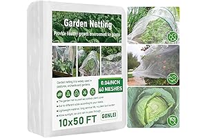 GonLei Garden Netting 10 X 50 FT Row Covers for Vegetables Protection