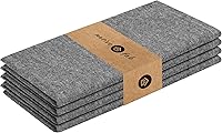 Vista 42 de Native Fab Blue Cloth Napkins, 4 Pack, 100% Cotton, 17x17 Inches, Heavy Duty, Soft Texture, Quick Drying, Great for Spring Holidays, Family