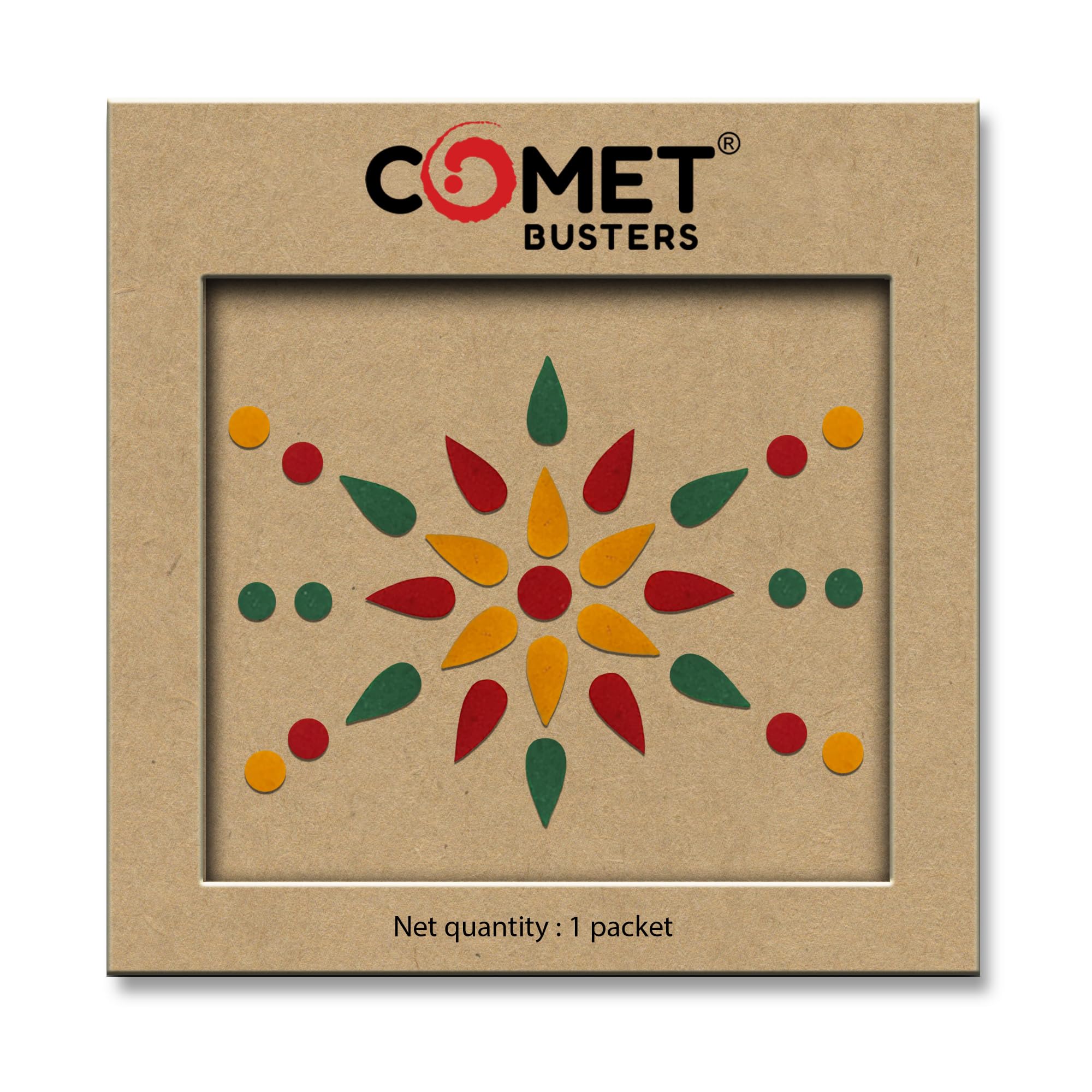 Comet Busters Beautiful Assorted Multicolor Tear Drop and Round Bindi (7mm, 3mm) (BIN1535)-image-18