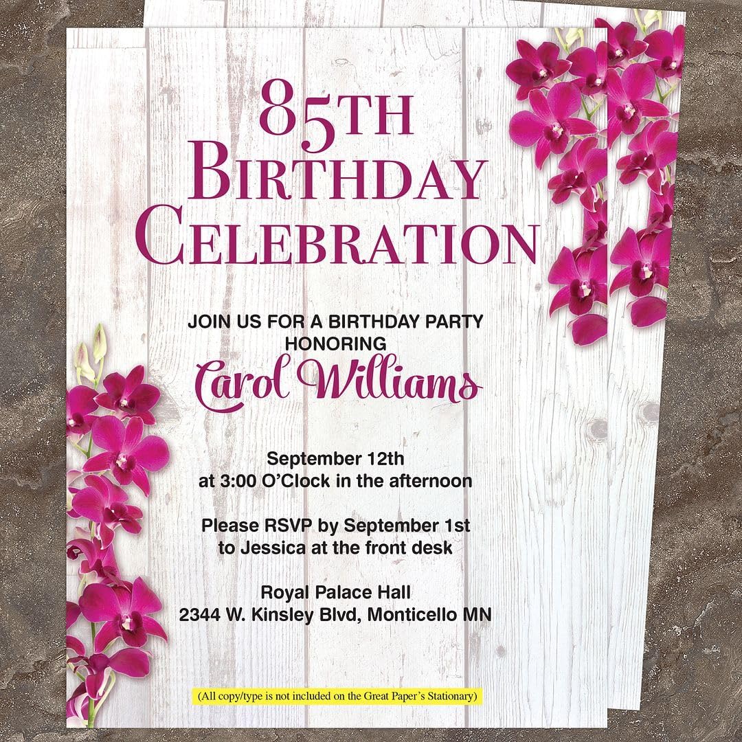 Great Papers! Elegant Orchid Letterhead, for Invitations, Announcements and Personal Messages, Printer Friendly 8.5" x 11", 50 Pack (2023070) image 2