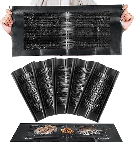 Qualirey Paquete de 5 trampas de pegamento para ratón de 24 x 11 pulgadas, almohadillas adhesivas antideslizantes para ratas, serpientes, roedores,