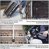 Vista 6 de Candado de cable de combinación de 4 dígitos, 2 unidades, bloqueo de cable de combinación fina reiniciable, multiusos, pequeños y largos, candado