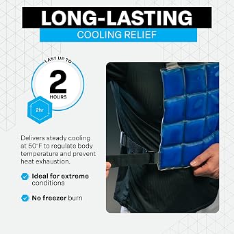 COLD FACTOR Ice Pack Cooling Vest for Men & WomenLightweight, Adjustable Phase Change Cooling Vest for Hot Weather, Athletes, Outdoor Work, Industrial Use - Breathable Technology, Functional, Stylish