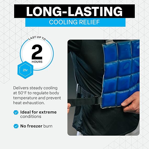 COLD FACTOR Ice Pack Cooling Vest for Men & WomenLightweight, Adjustable Phase Change Cooling Vest for Hot Weather, Athletes, Outdoor Work, Industrial Use - Breathable Technology, Functional, Stylish